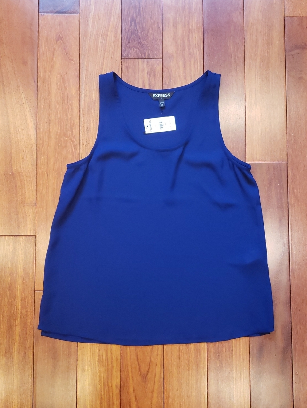Express Women's Size XS, Sheer Blue Tank Top